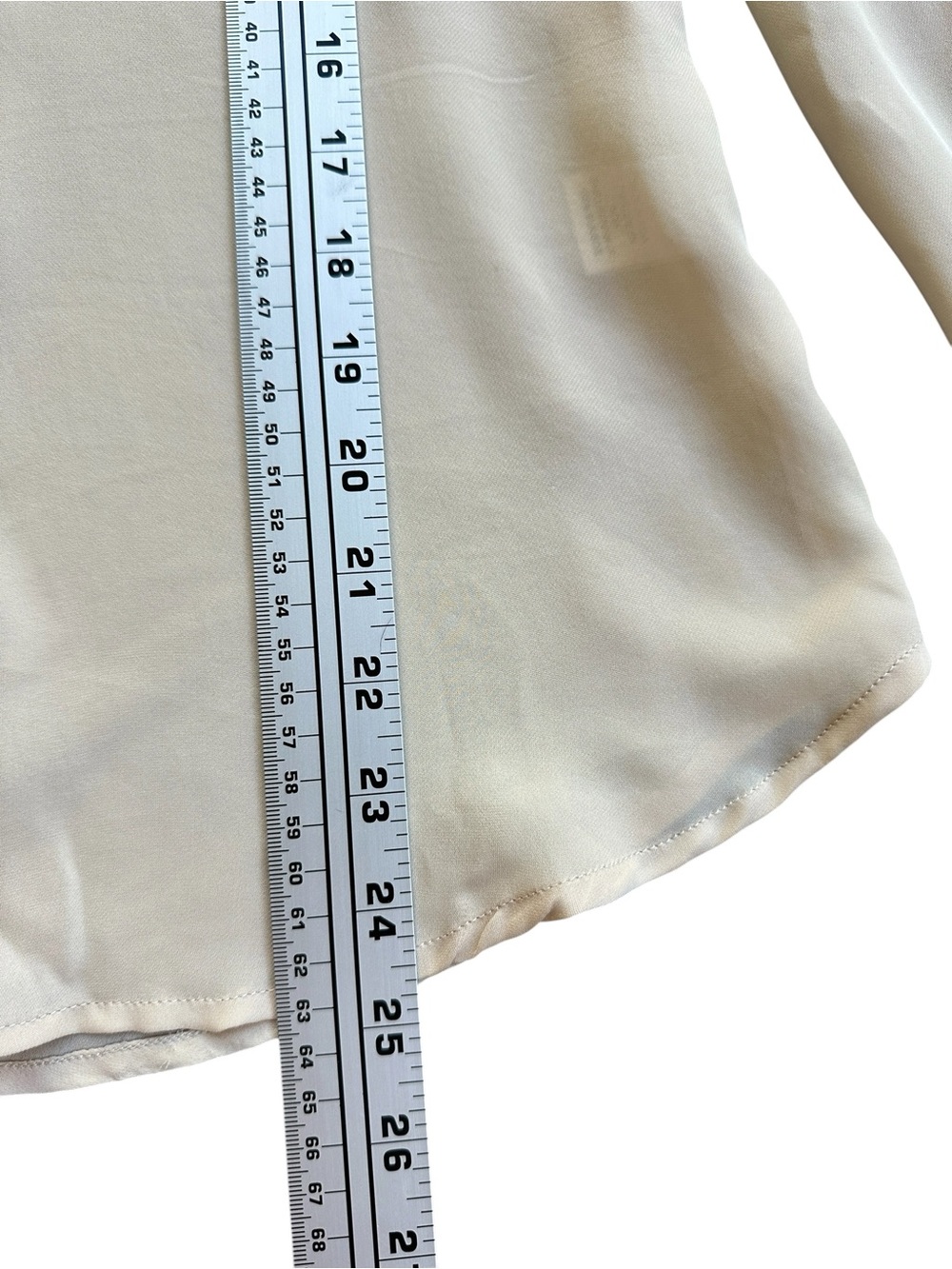 NWT Haute Hippie 100% Silk Beaded Button Front Blouse Champagne Ivory M - Picture 9 of 16